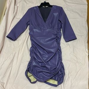 Zara Purple Faux Leather Dress- fits like medium